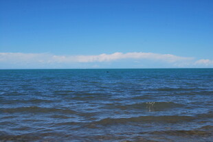 广阔蔚蓝大海与天际线