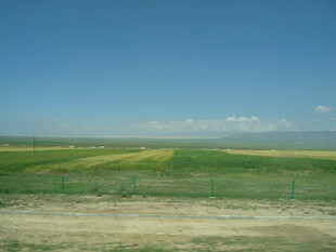 广袤田野蓝天美景