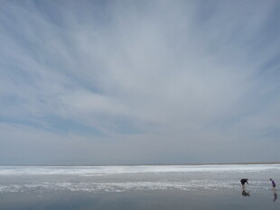 海边漫步 天地间宁静之景