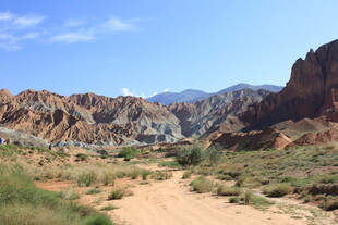 荒漠中的蜿蜒土路