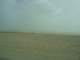 沙漠中的朦胧景象