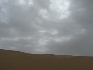 阴云下的沙漠景观