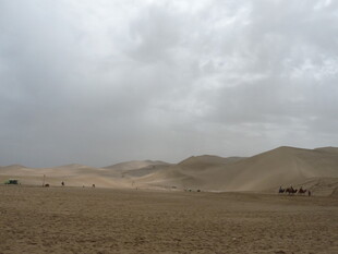 沙漠风光 阴天下的沙丘景观