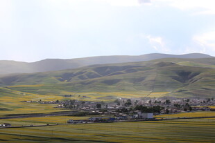 田园风光中的村落美景