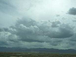 阴云密布的广阔天空