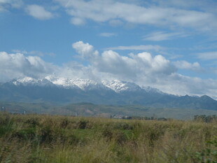 草原远眺雪山美景