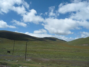 草原蓝天风景图