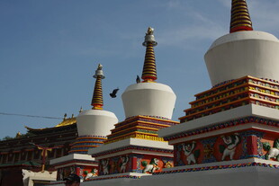 藏式佛塔建筑景观