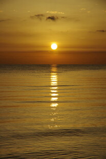 海上落日余晖美景