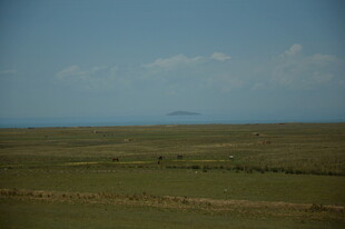 广袤草原与远处天际线
