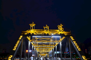 竹篙滩大桥璀璨夜景