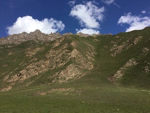 高山草原蓝天美景