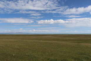 广袤草原上的蓝天白云