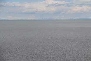 广阔平坦的灰色路面景观