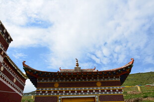 藏式古建筑屋顶风光