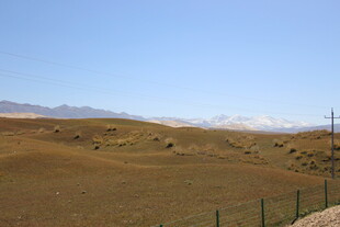 广袤旷野与远方雪山