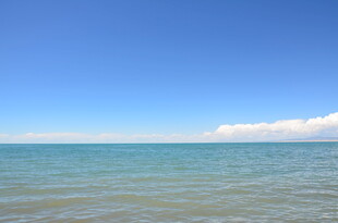 蔚蓝大海与晴朗天空美景