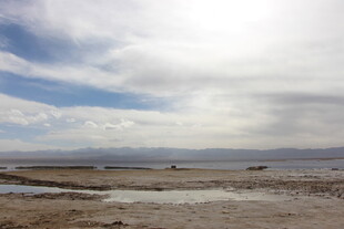 海边风光 晴朗天空下的滩涂