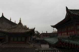 中式古建筑群屋顶景观