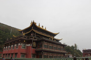 藏式风格古建筑寺庙景观