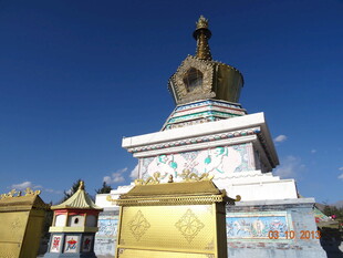 藏式佛塔建筑景观