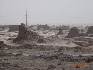 狂风巨浪中的海岸景象