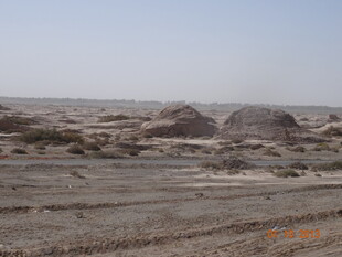 荒凉沙漠中的独特地貌