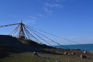 海边巨型缆索结构景观
