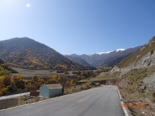 山间公路秋景风光