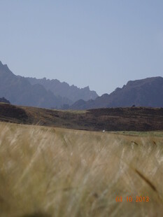 广袤原野与远方山峦