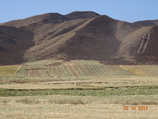 广袤山地间的农田景观