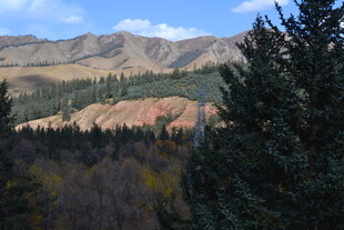 山林间的多彩山势景观