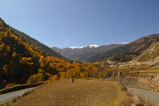 秋日山谷河畔美景