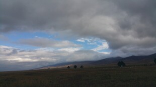 乌云下的广袤旷野