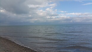 海边风景 辽阔海面与天空