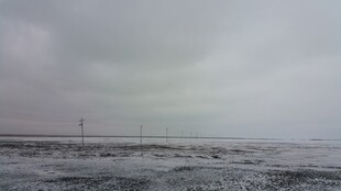 冬日旷野 阴沉天色下的景象