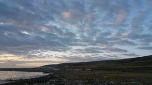 黄昏下的旷野与天空景色