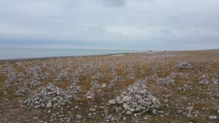 海边碎石滩风景