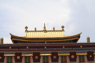 藏式金顶古建筑