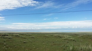 广袤草原上的蓝天白云