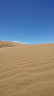 广袤沙漠 蓝天之下沙海