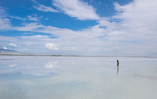 天空之境中的孤独身影