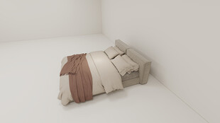 简约风几何图案抱枕床