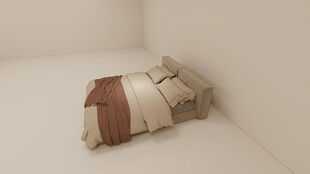 简约风条纹拼接抱枕