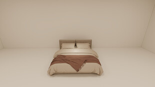 简约素雅双人床展示