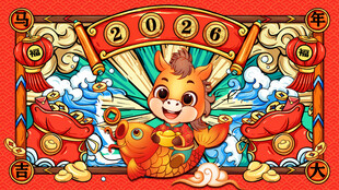 2026国潮马 马年 有福 卡