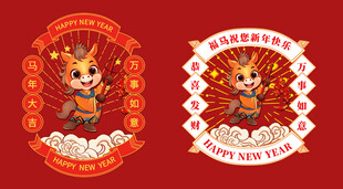 2026国潮马 马年 有福 卡