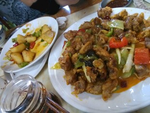 美味中式菜肴摆放在桌