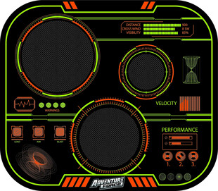 未来感科技仪表盘界面