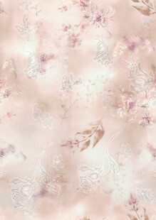 淡粉花卉纹理布料图案
